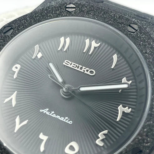 SeikOak Arabic Dial Brillante y Negro