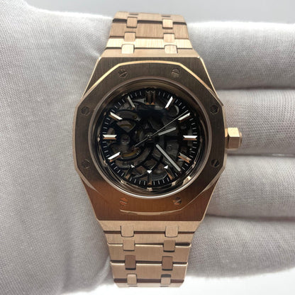 SeikOak Esqueleto Rose Gold y Negro