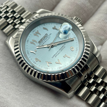 SeikJust Arabic Dial Azul Claro